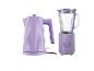 Fialová elektrická konvice a mixér od značky Silvercrest.