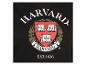 Černé tričko Univerzity Harvard s logem a znakem.