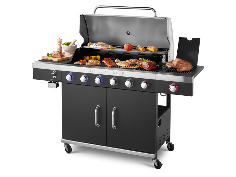  Zobrazit na celou obrazovku GRILLMEISTER Plynový gril 25,5 kW, 6 + 1 keramický hořák - Obrázek 1