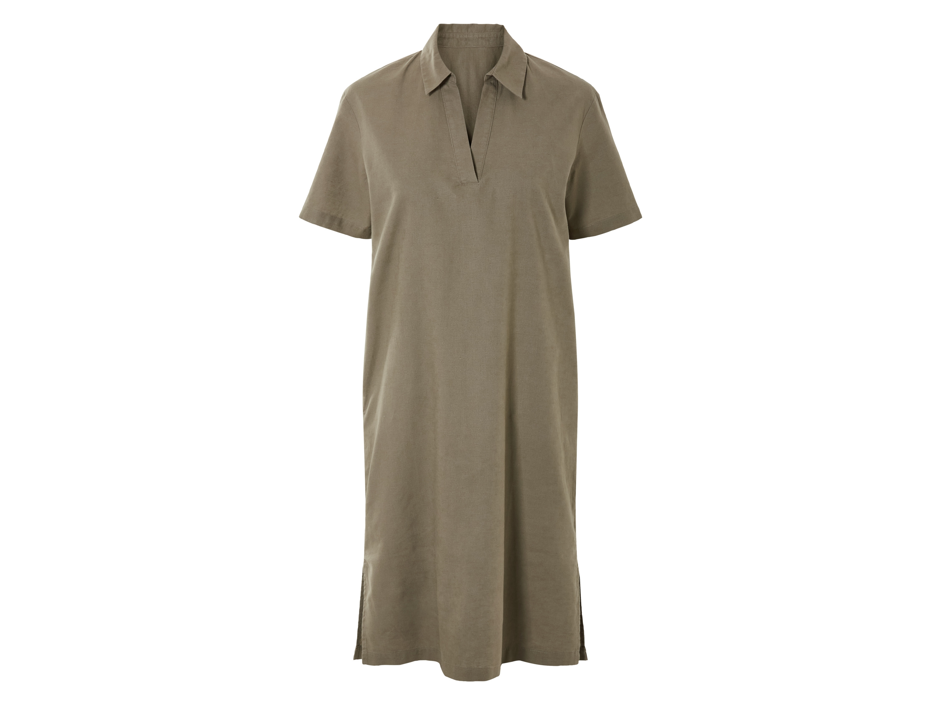 esmara® Dámské lněné šaty (taupe, 36)