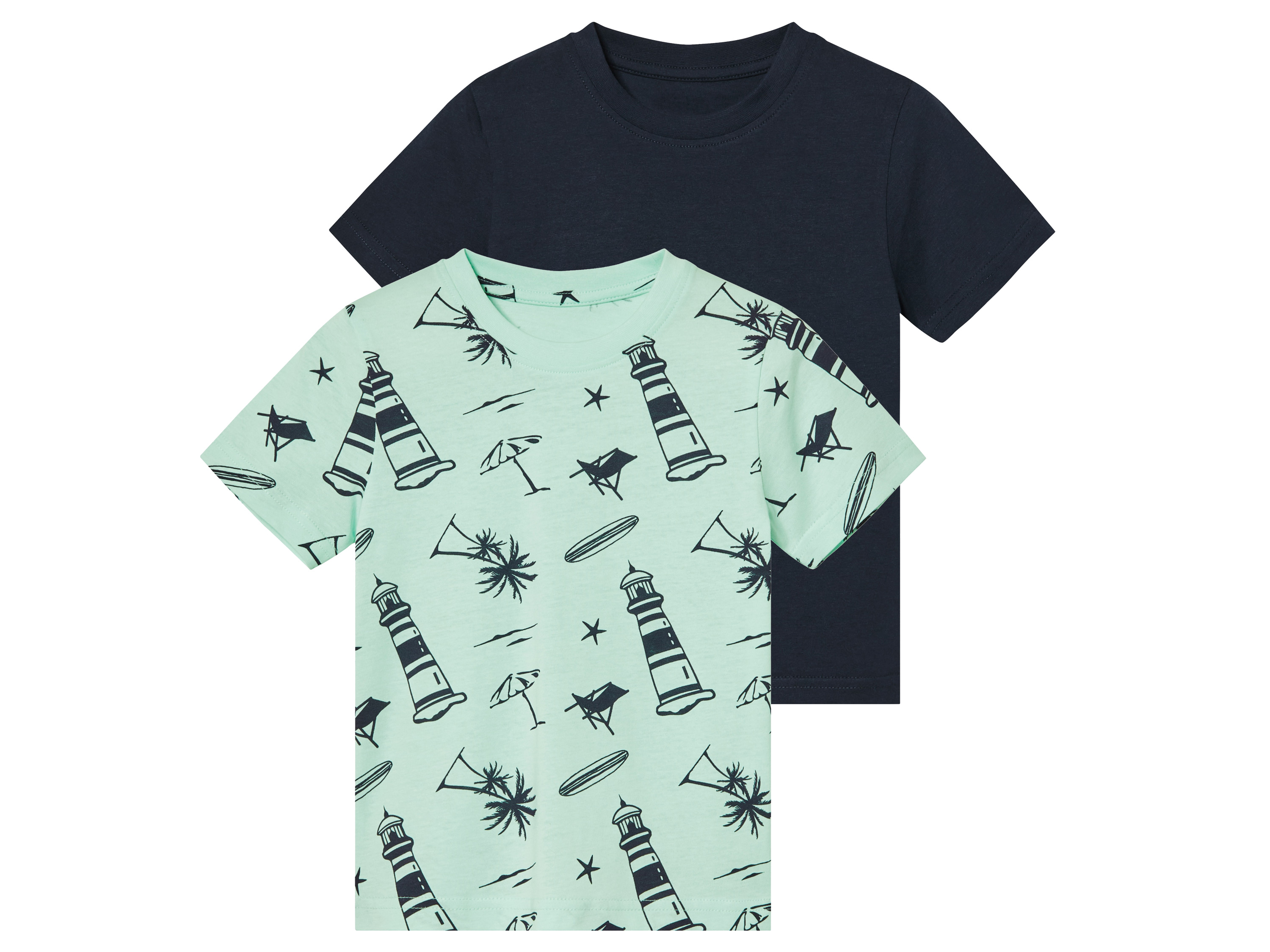 lupilu® Chlapecké triko, 2 kusy (navy modrá / mintová, 122/128)