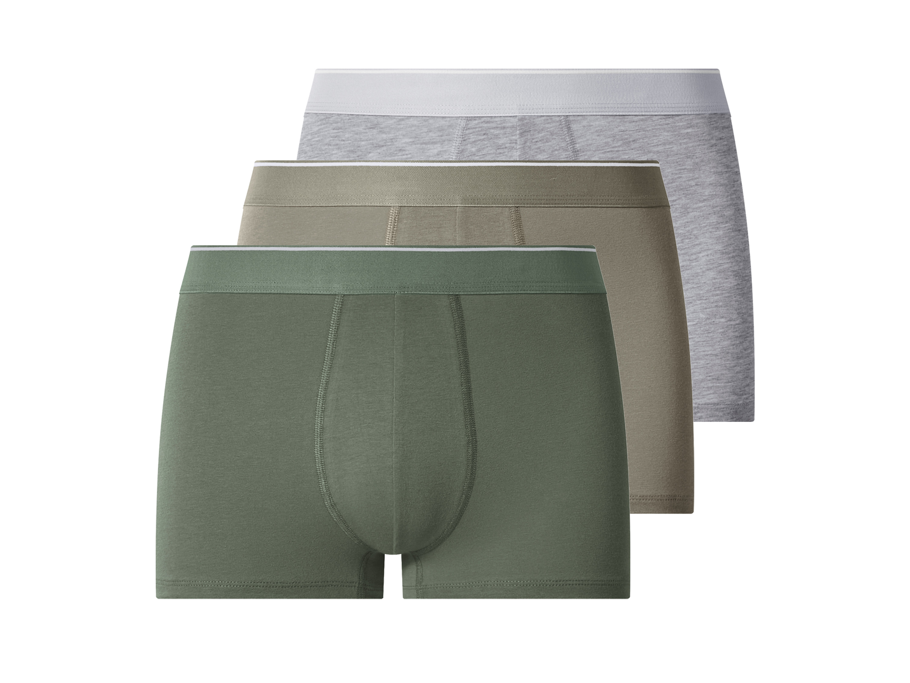 esmara Men Pánské boxerky, 3 kusy (zelená/šedá, 6/L)