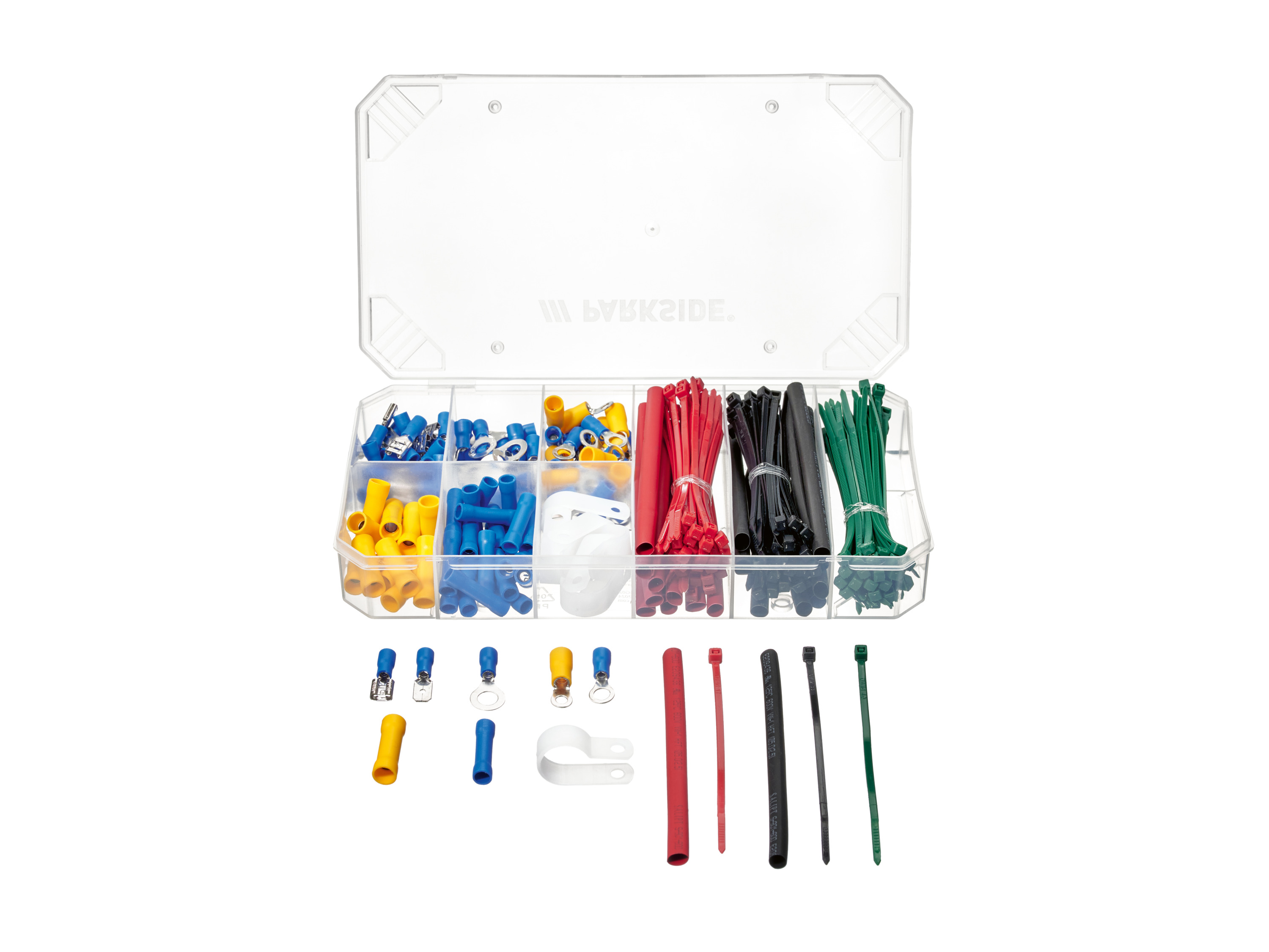 Parkside® Sortiment malých dílů (sada stahovacích pásků a kabelových svorek, 308dílná)
