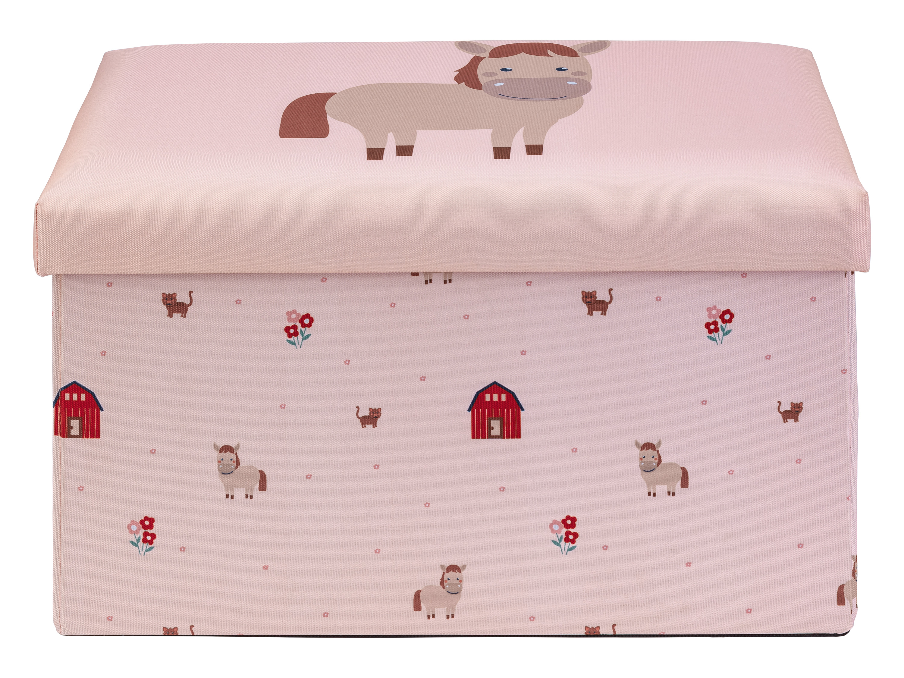 Livarno® Lavice s úložným prostorem, 50 x 30 x 30 cm (světle růžová)