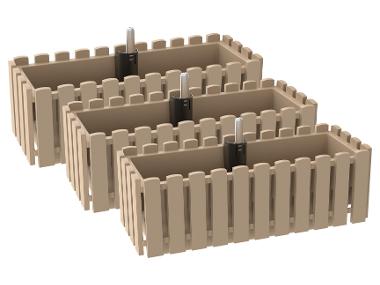 PARKSIDE® Sada samozavlažovacích truhlíků Kensington, 50 cm, 3dílná