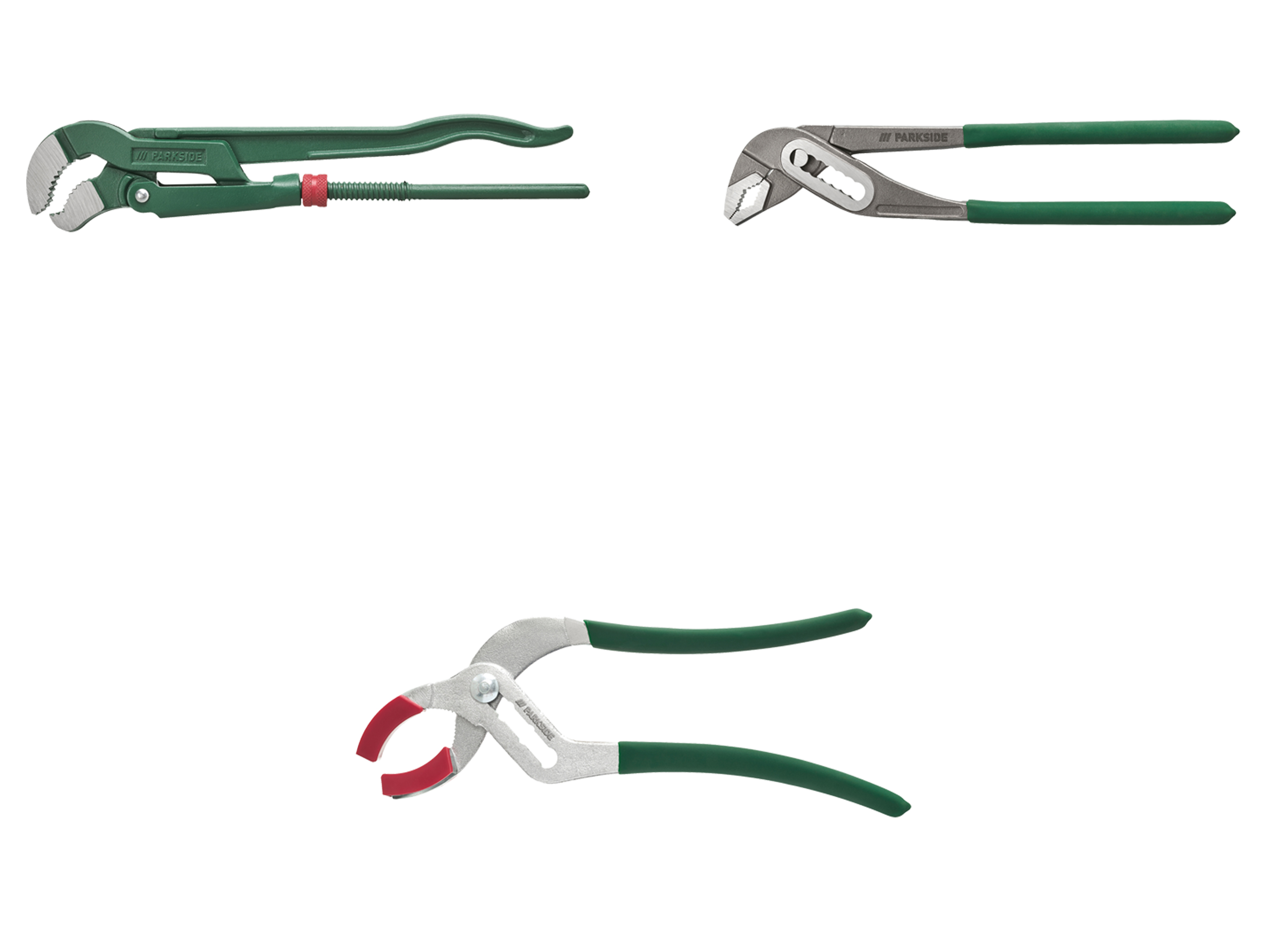 Parkside® Sada instalatérských kleští / Hasák (sada instalatérských kleští, 3dílná)