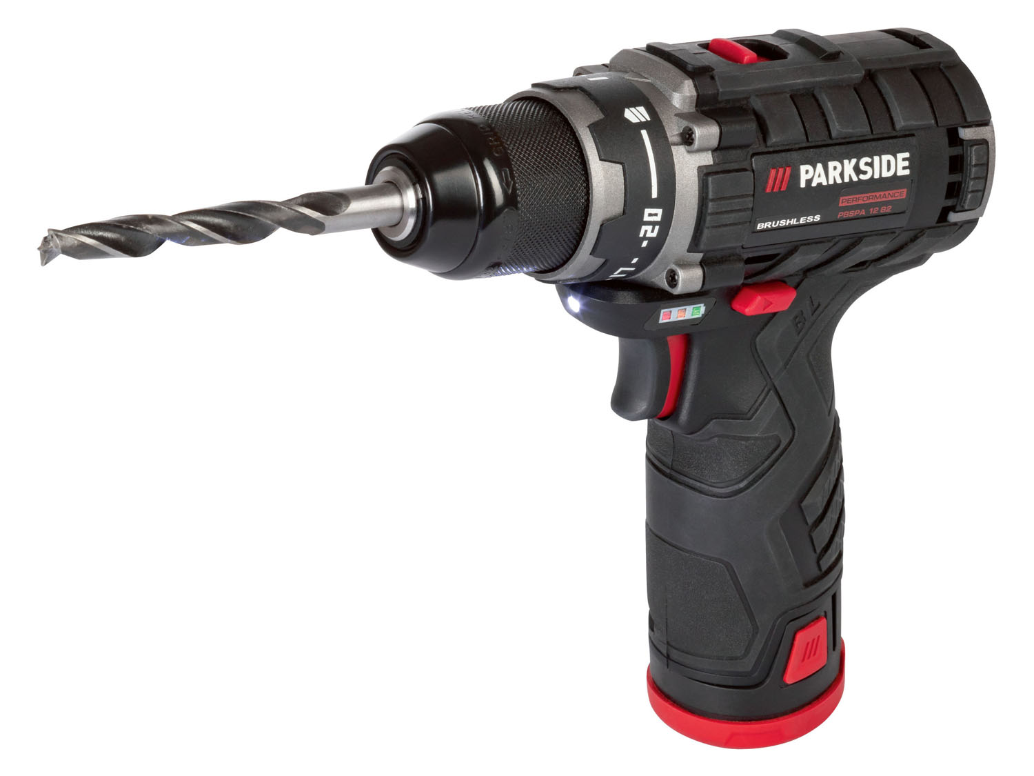 PARKSIDE PERFORMANCE® Aku vrtací šroubovák s příslušenstvím PBSPA 12 B2, 2 Ah