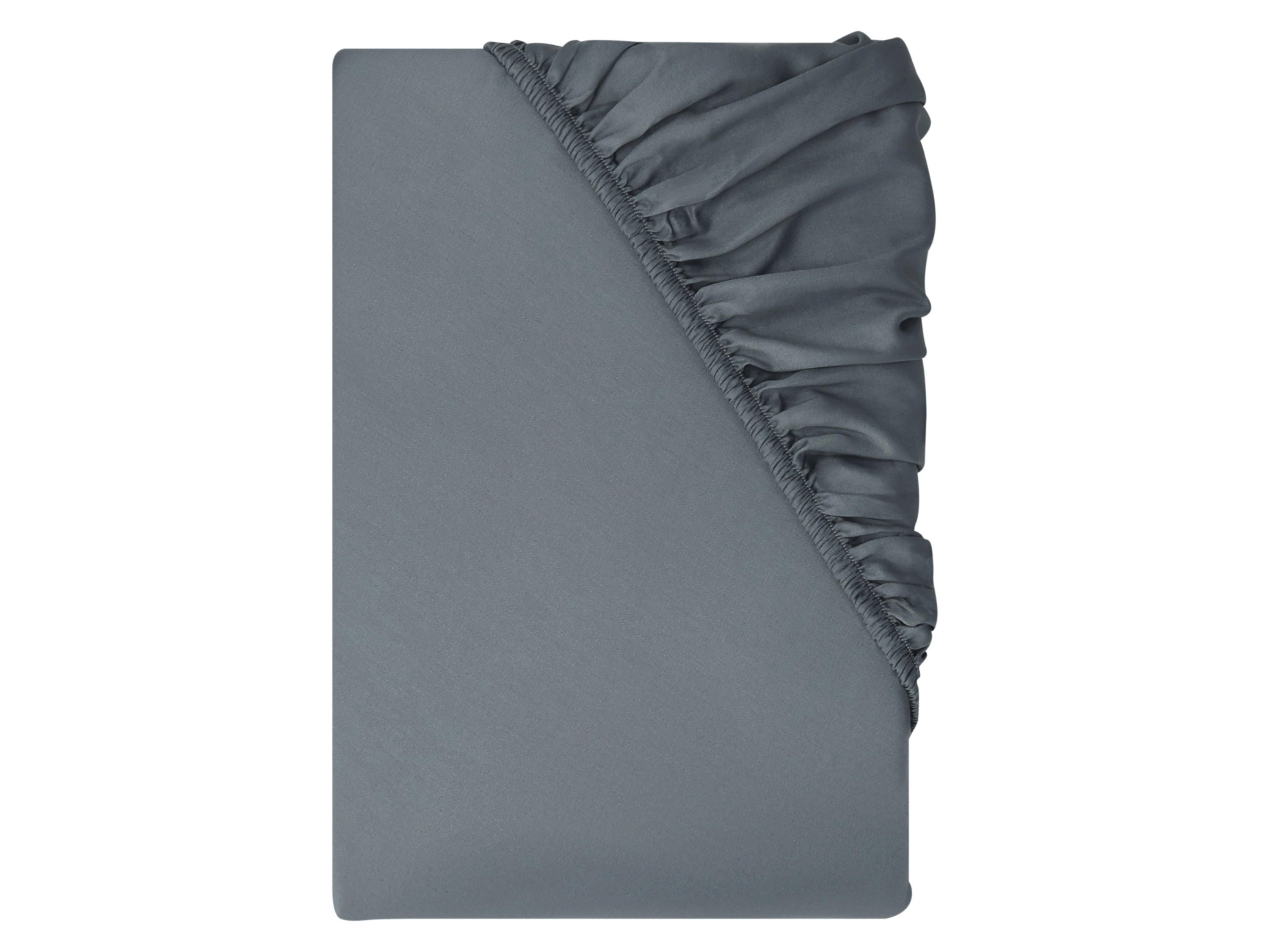 Livarno® Saténové napínací prostěradlo, 180-200 x 200 cm (tmavě šedá)