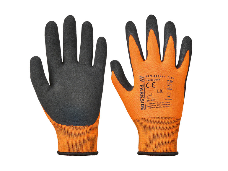 PARKSIDE® Dámské / Pánské pracovní rukavice (8, oranžová/černá)