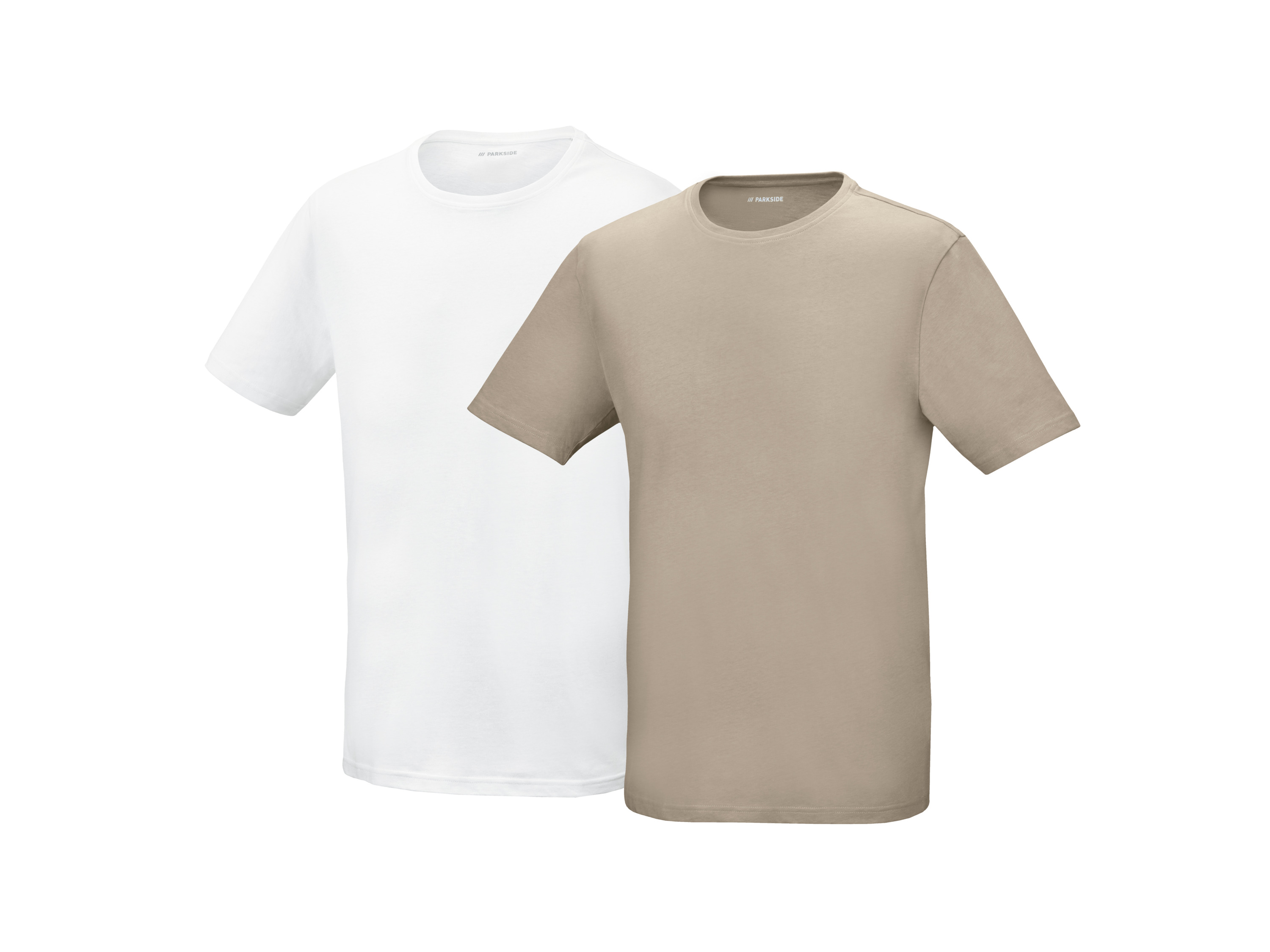 Parkside® Pánské triko, 2 kusy (béžová/bílá, S (44/46))