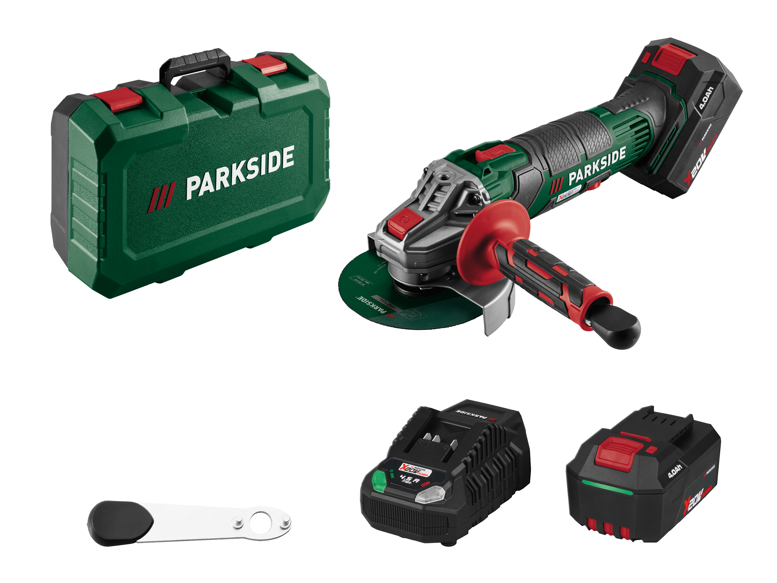 Parkside® Aku úhlová bruska Pwsa 20-Li D4, 4 Ah