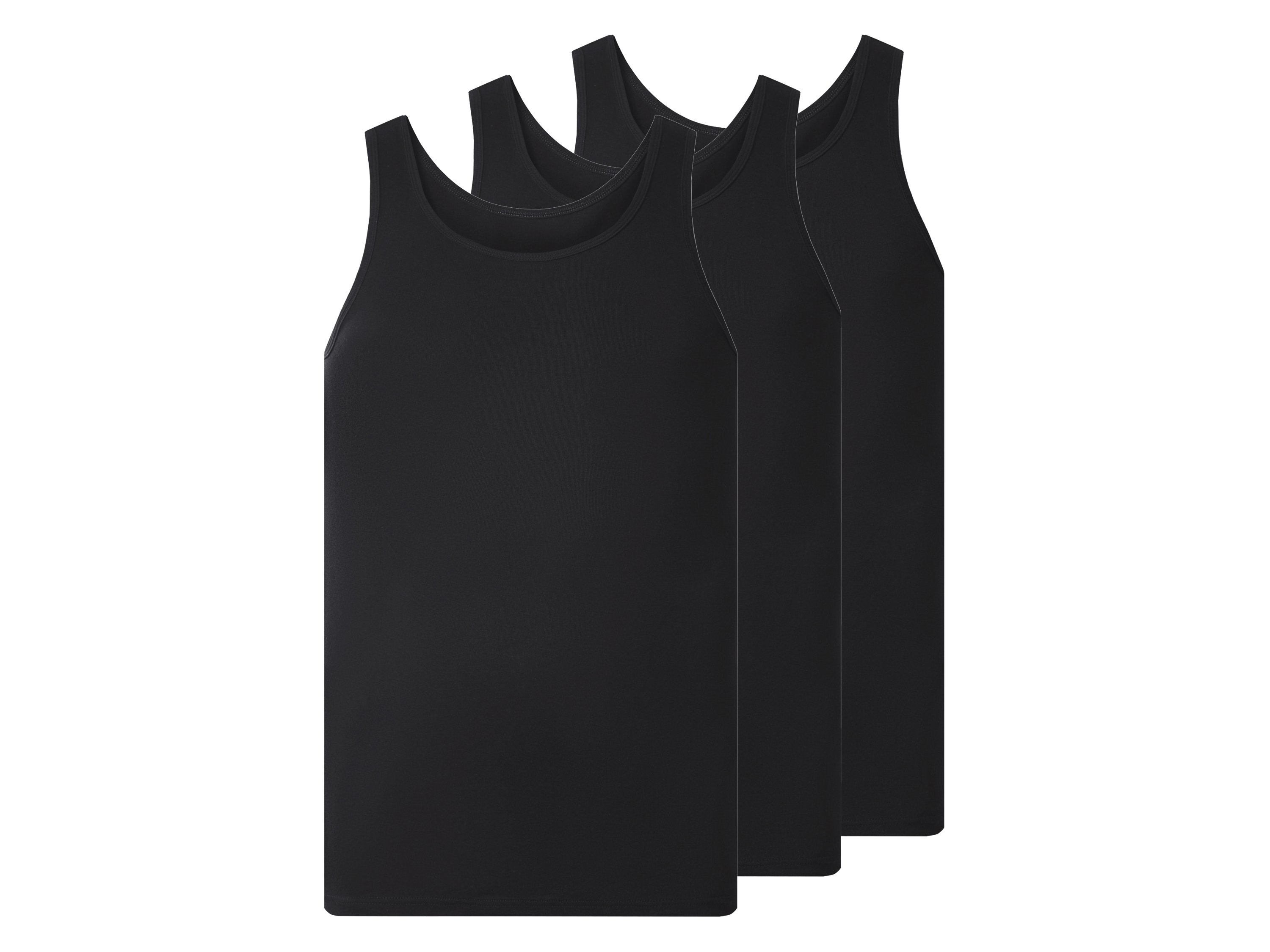 Esmara MEN Pánský vroubkovaný nátělník Xxl, 3 kusy (černá, 10/4Xl)