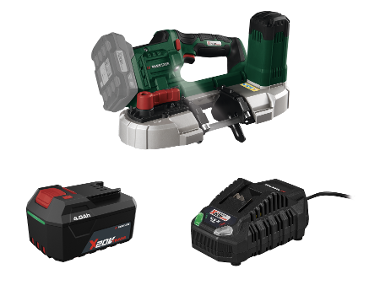 Aku pásová pila PMBA 20-Li A1, 4 Ah