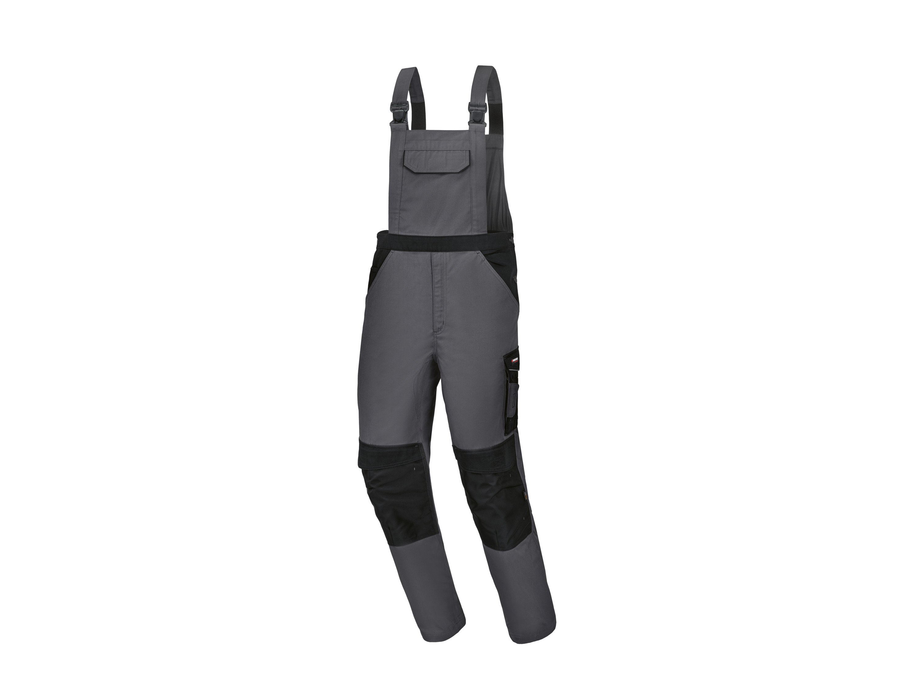 Parkside Performance® Pánské pracovní kalhoty s laclem (šedá/černá, XL (56/58))