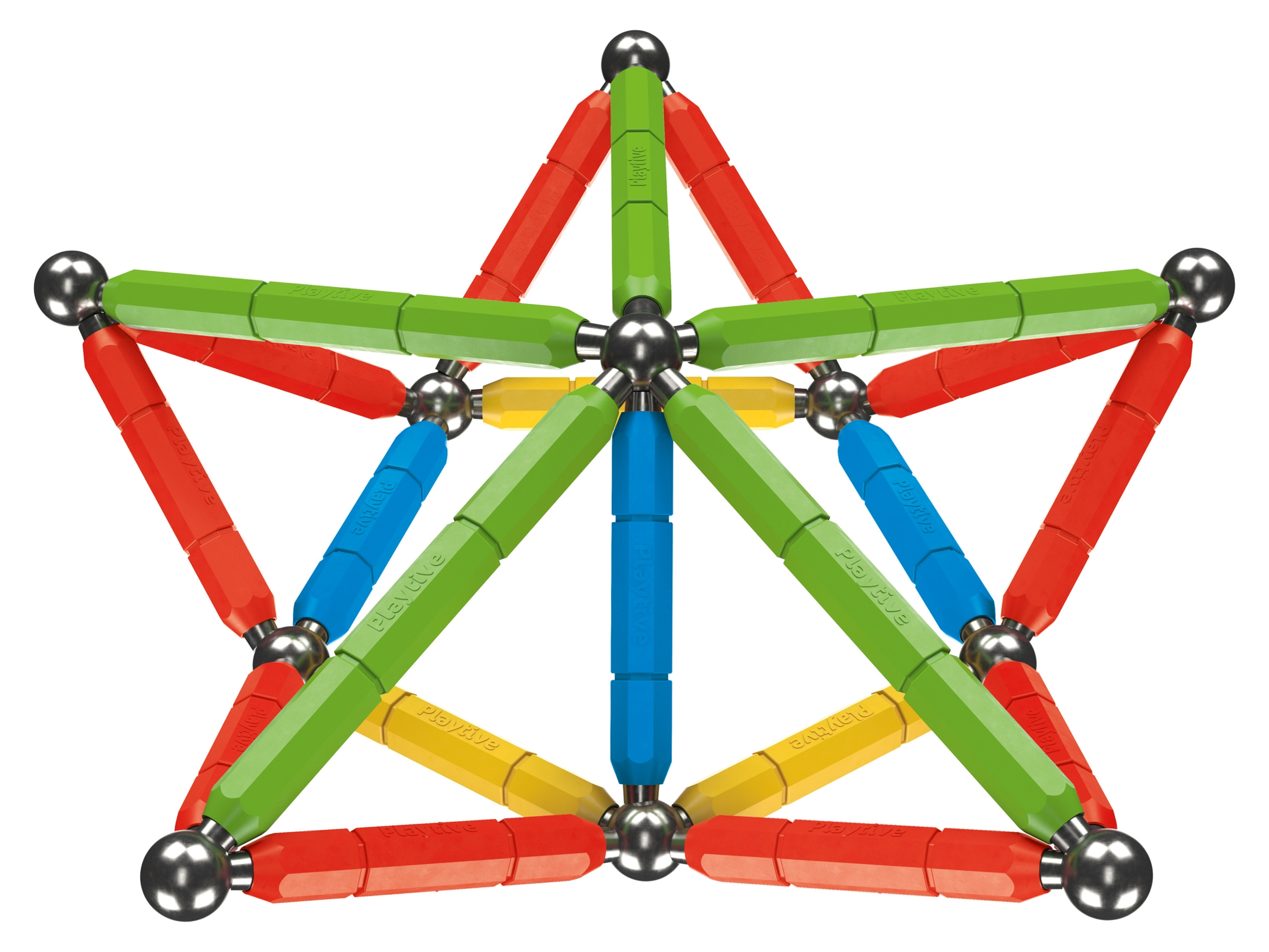 Playtive Magnetická stavebnice (barevná)