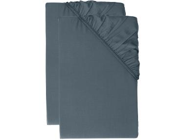 LIVARNO® Sada napínacích prostěradel z bambusové viskózy Premium, 90-100 x 200 cm, 2dílná, tmavě modrá