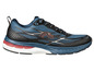 Modré běžecké boty Saucony s červenými detaily.