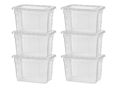 LIVARNO home Úložný box s víkem, 5 l, 6 kusů