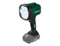 Zelená LED pracovní lampa Parkside X20V Team s baterií.