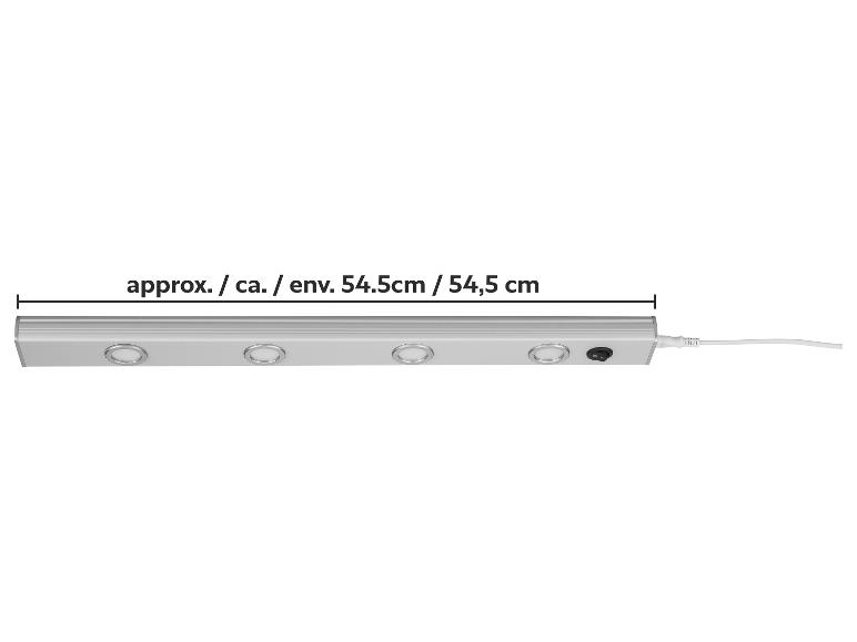 LED svítidlo se 4 žárovkami a vypínačem, délka 54,5 cm