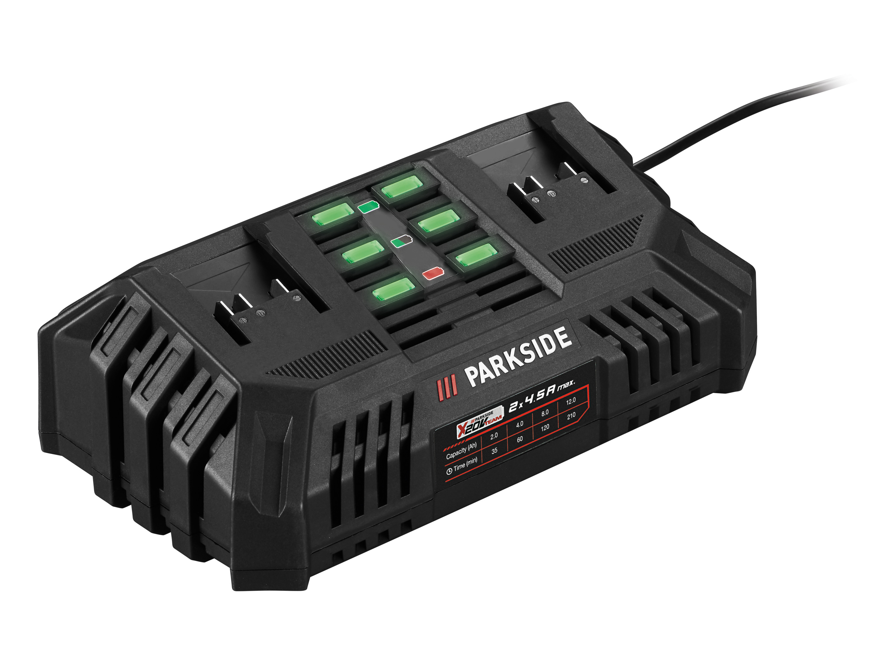 Parkside® Dvojitá nabíječka 20 V / 2 x 4,5 A Pdslg 20 B1