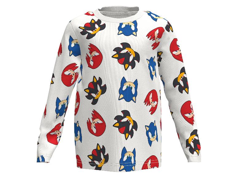 Bílá mikina s motivem Sonic the Hedgehog, Shadow a Knuckles.