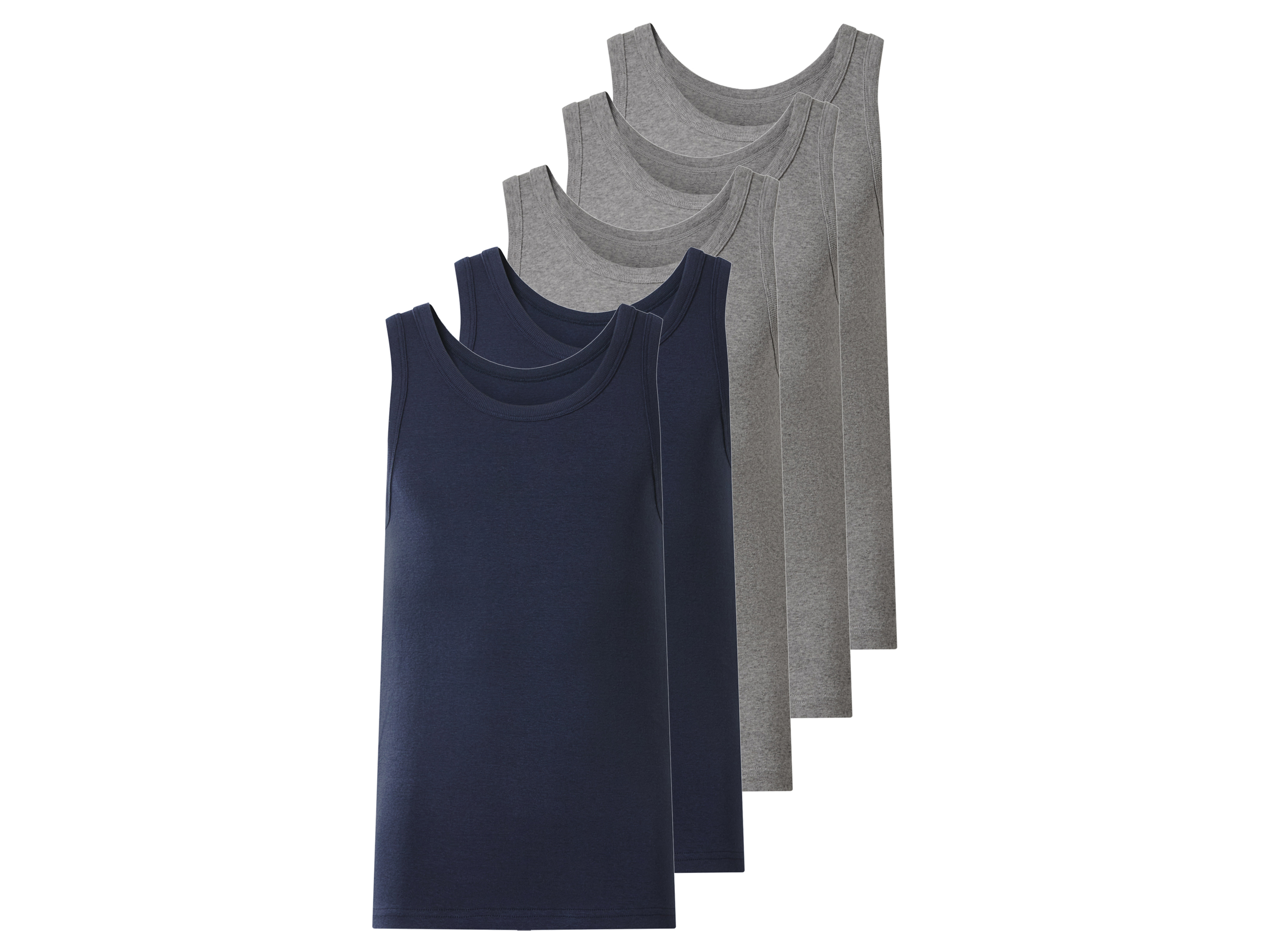 Esmara Kids Dětská košilka / nátělník, 5 kusů (šedá / navy modrá, 134/140)