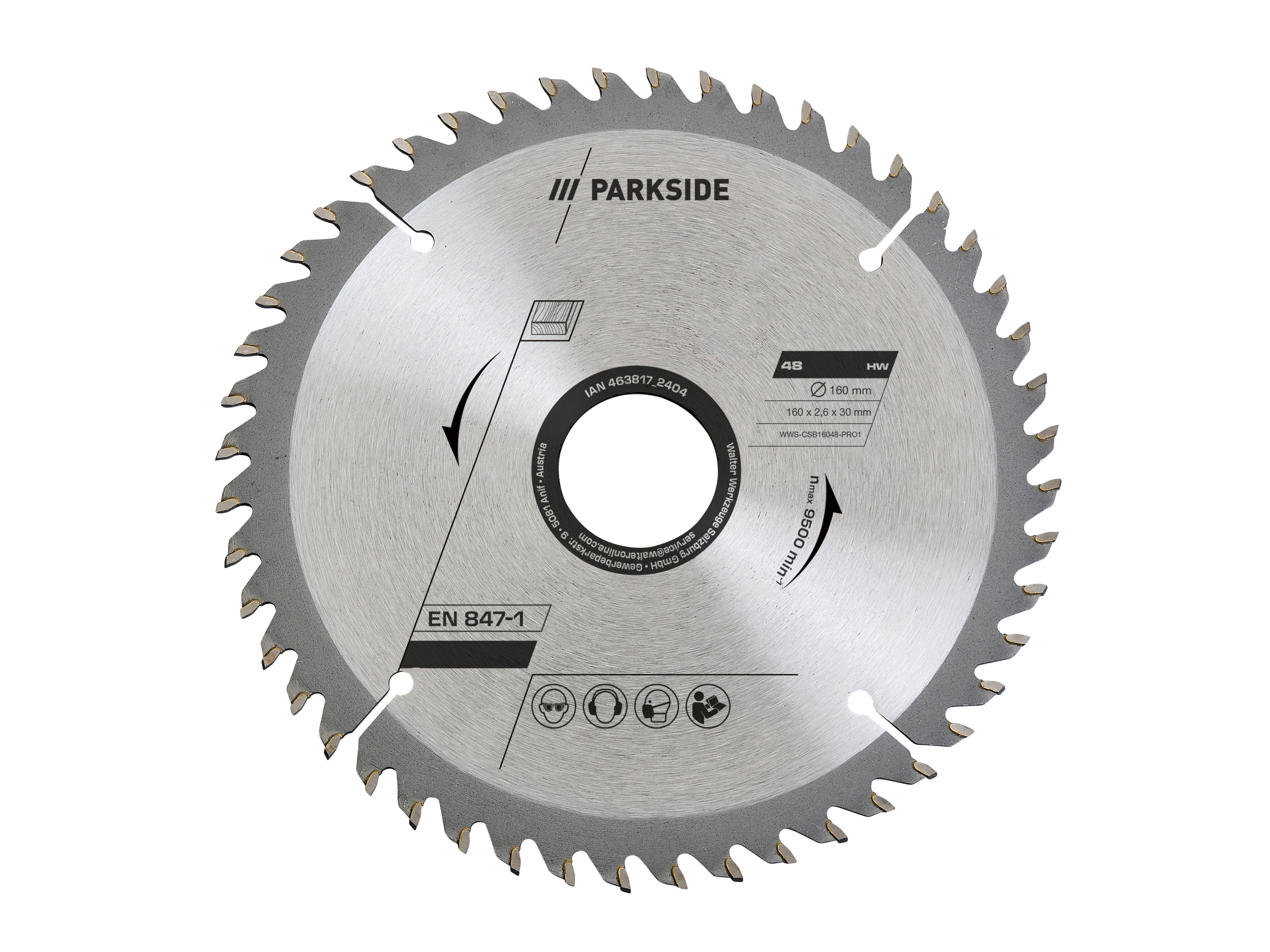 Parkside® Pilový kotouč, 160 mm (160 mm dřevo 48 zubů)