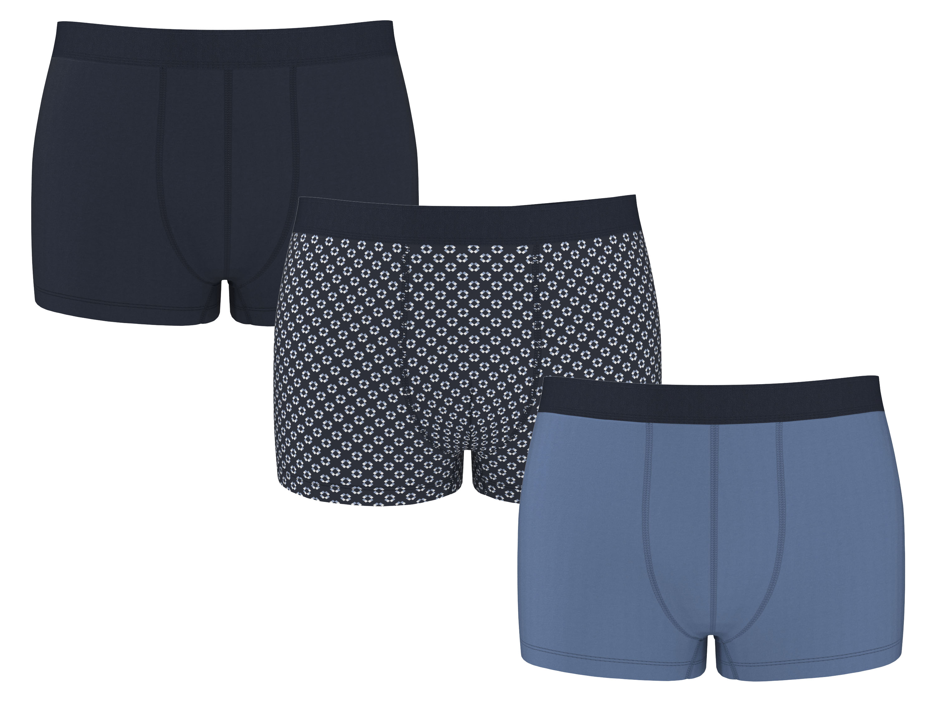 Esmara MEN Pánské boxerky, 3 kusy (navy modrá / modrá, 8/Xxl)