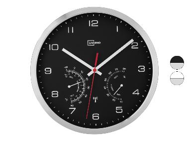 LIVARNO home Nástěnné hodiny s ukazatelem teploty a vlhkosti vzduchu