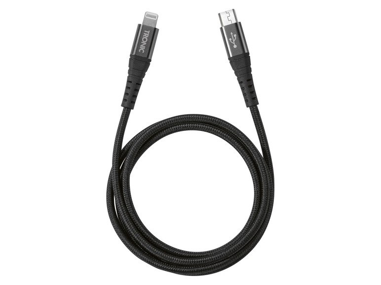  Zobrazit na celou obrazovku TRONIC® Nabíjecí a datový kabel Lightning, 1 m, textilní, 480 Mbps, až 3A - Obrázek 2