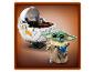 LEGO Star Wars Grogu (Baby Yoda) a jeho vznášející se kočárek.