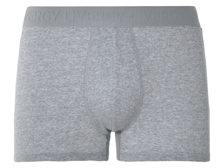 Šedé boxerky značky Livergy.