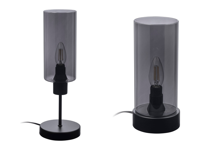  Zobrazit na celou obrazovku LIVARNO home Stolní LED lampa s kouřovým sklem - Obrázek 1