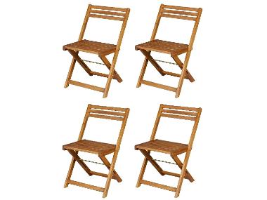 Skládací židle Sevilla, akácie, 4 kusy