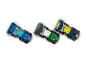 Tři závodní auta Lego Speed Champions, včetně Alpine a Aston Martin.