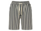 Černobílé pruhované šortky se šňůrkou na stažení.