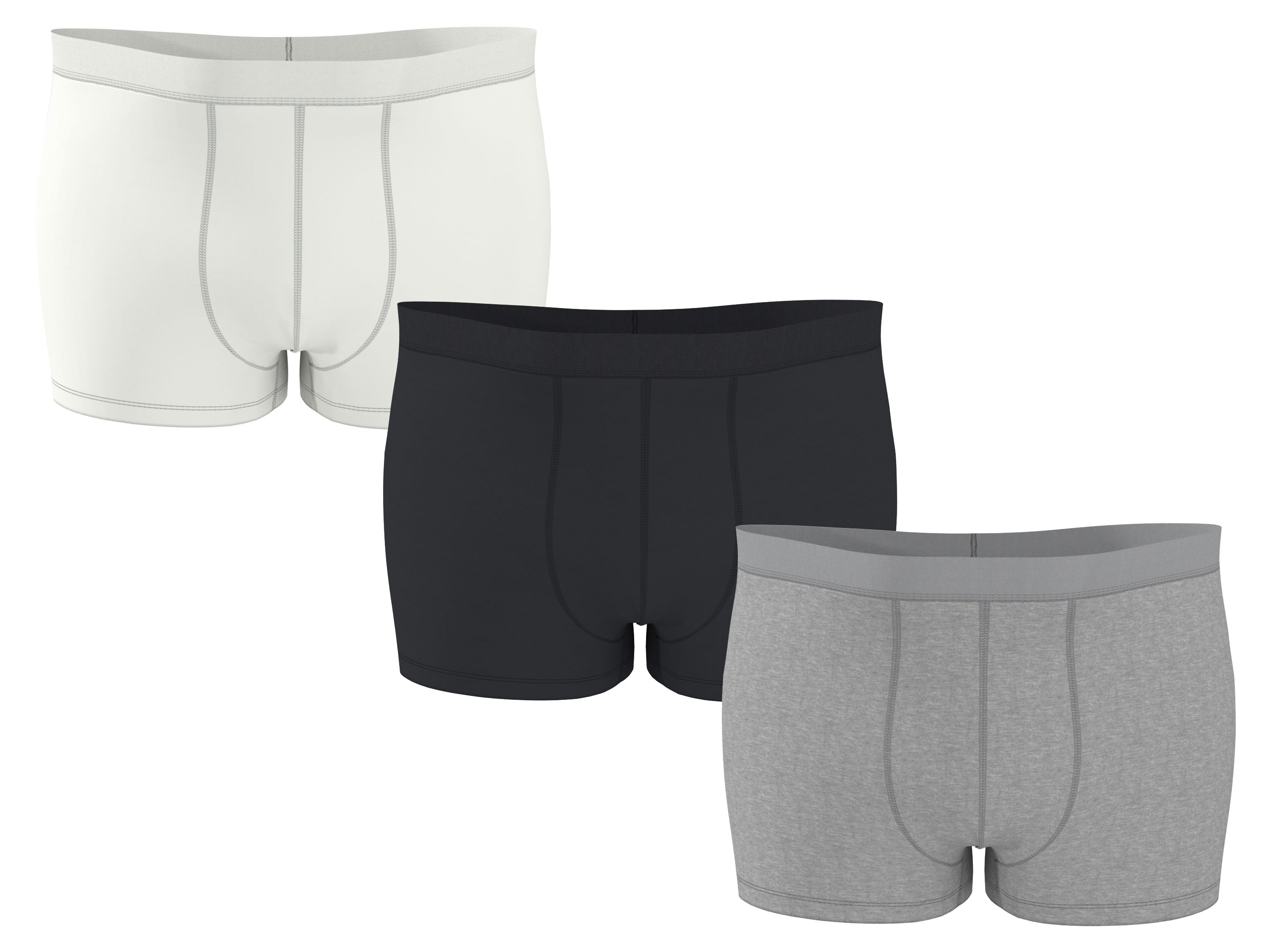 Esmara MEN Pánské boxerky Xxl, 3 kusy (černá/šedá/bílá, 9/3Xl)
