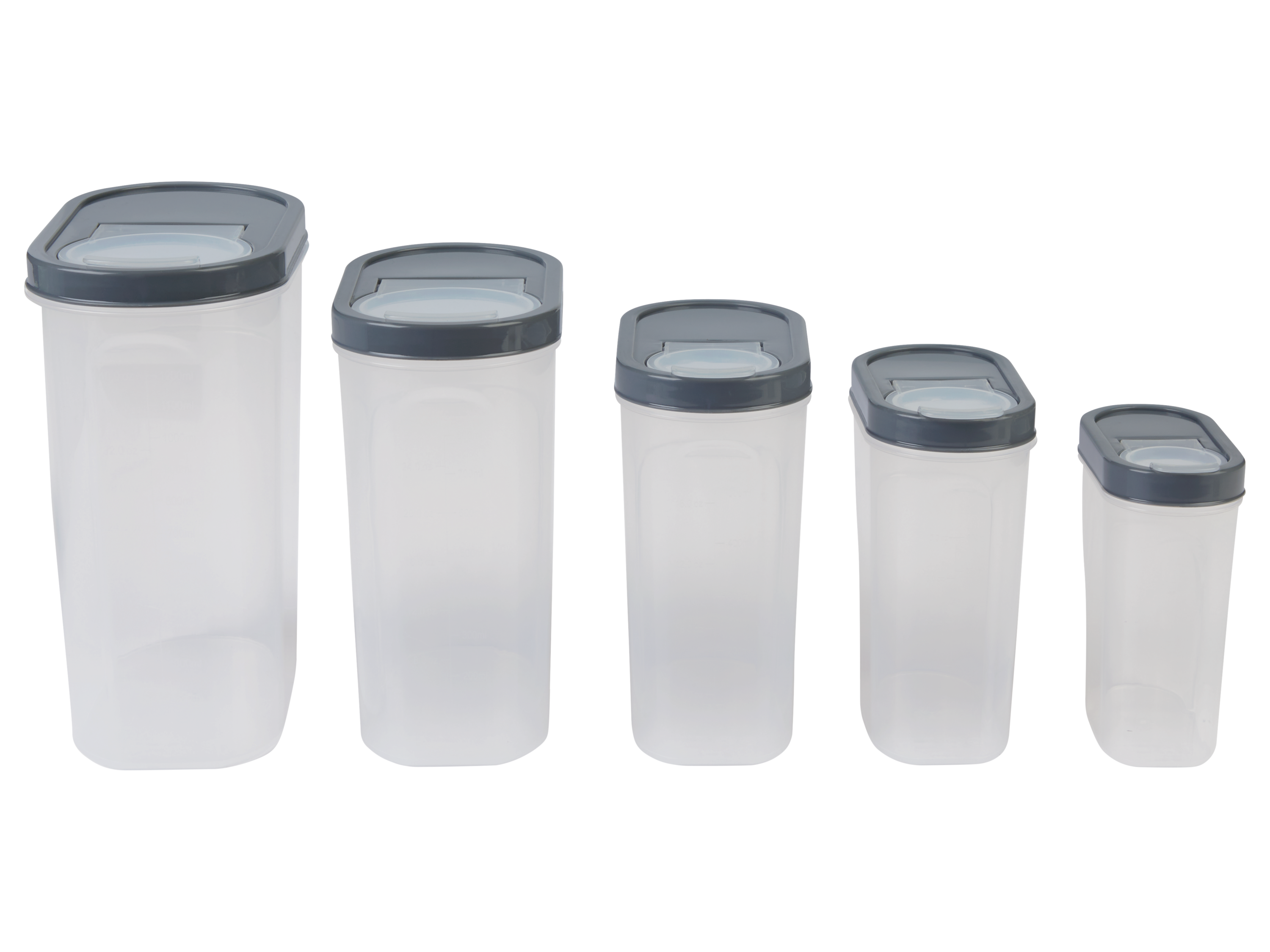Silvercrest® Sada potravinových dóz, 5dílná (šedá)