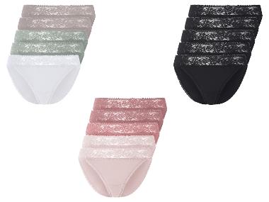 esmara® Dámské kalhotky s krajkou, 5 kusů