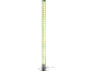 Zelená, třpytivá LED stojací lampa s chromovanou základnou