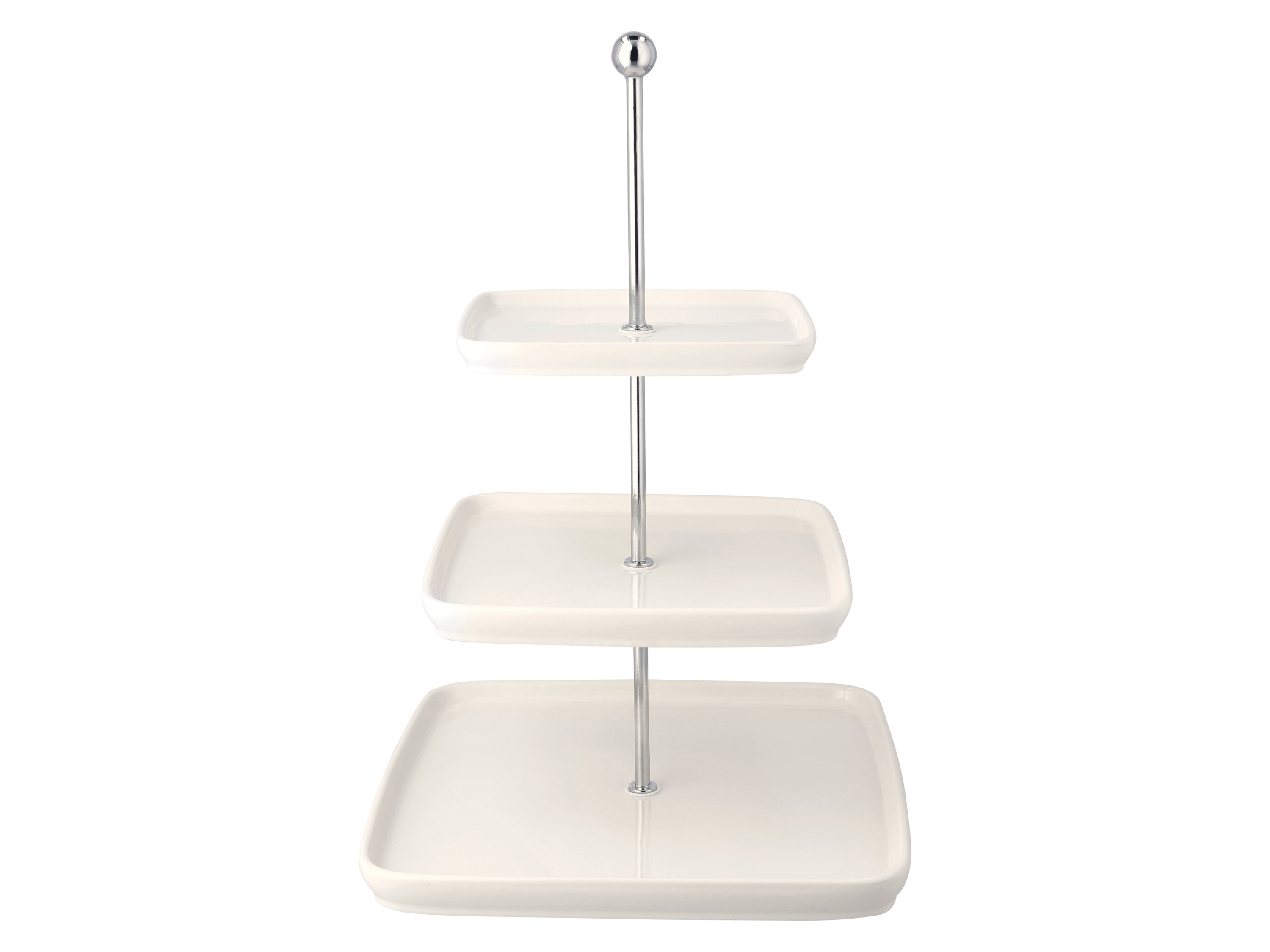 Silvercrest® Porcelánový etažér (čtvercový)