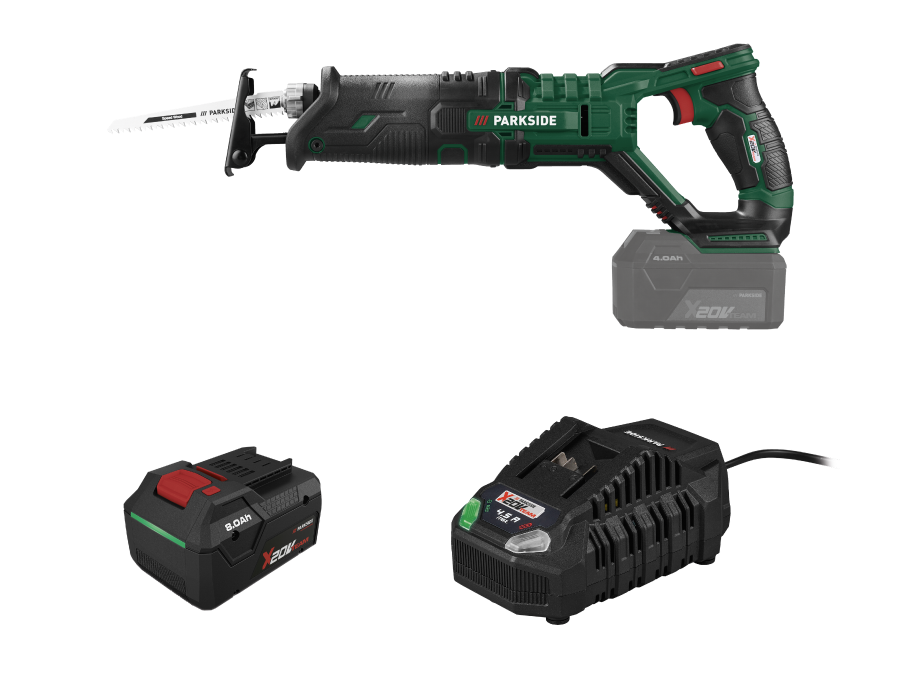 Parkside® Aku pila ocaska Pssa 20-Li B2, Smart 8 Ah