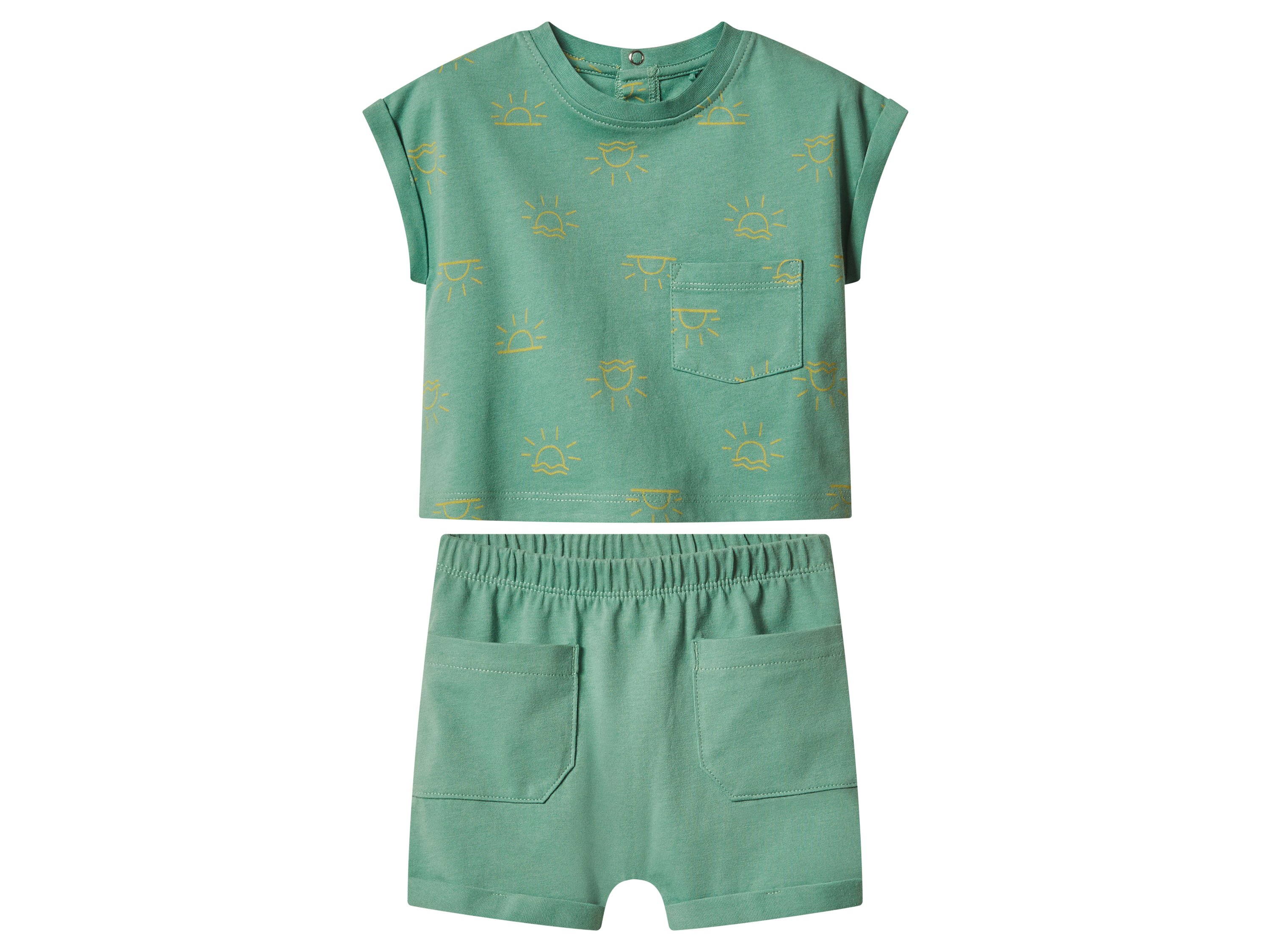 lupilu® Dětská letní souprava s BIO bavlnou, 2dílná (zelená, 86/92)