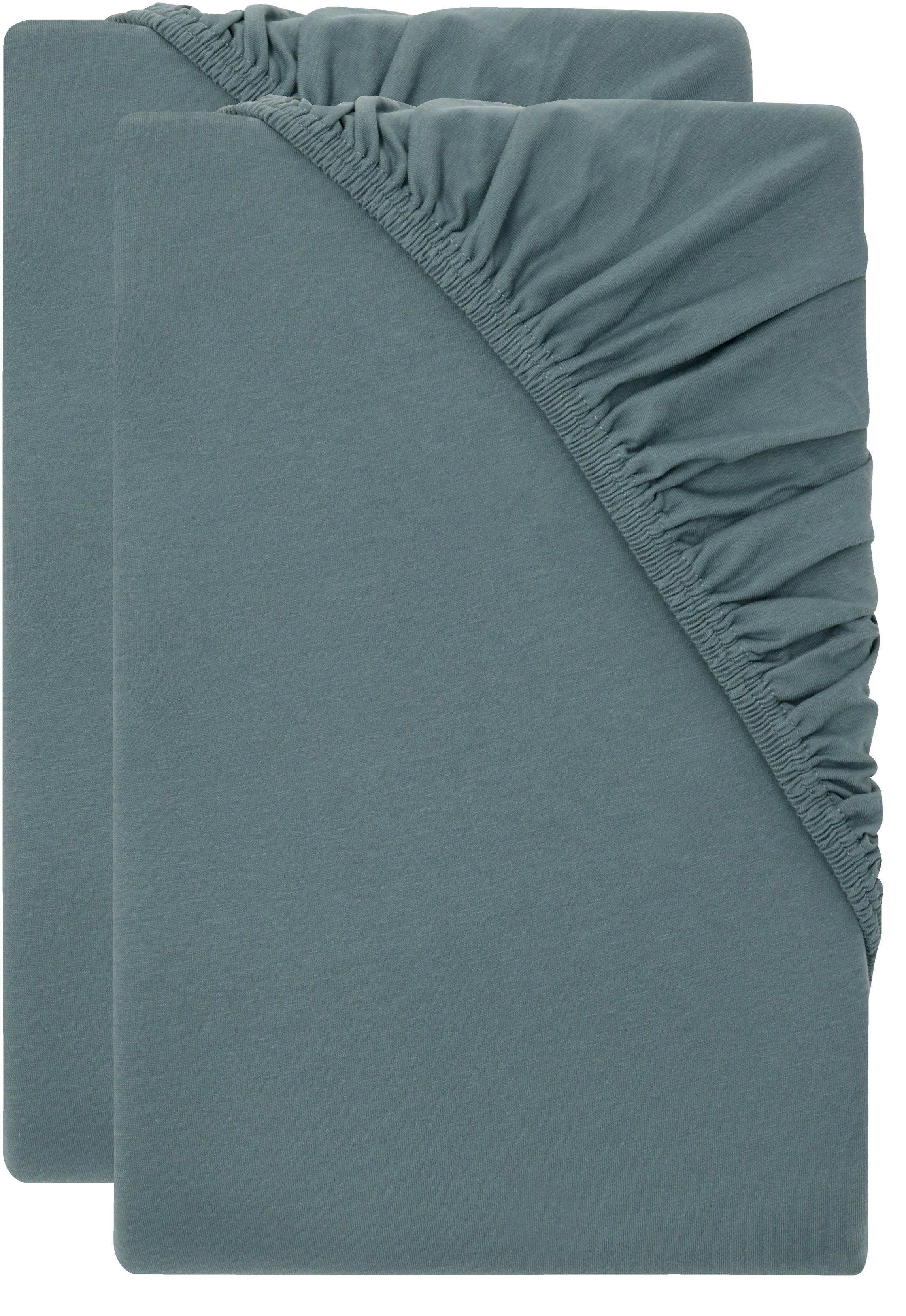 Livarno® Sada žerzejových napínacích prostěradel, 90–100 x 200 cm, 2dílná, tyrkysová