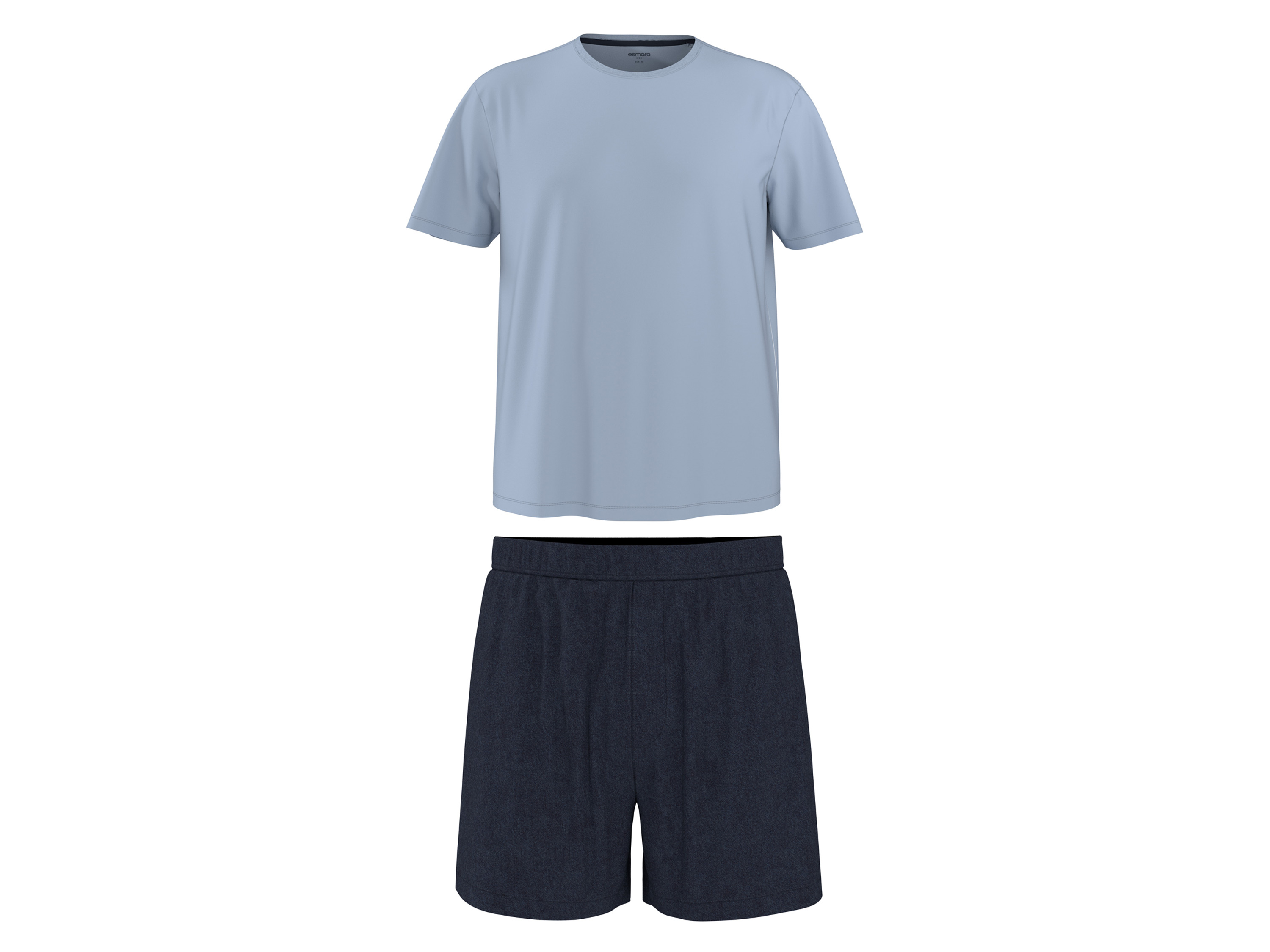 esmara Men Pánské pyžamo s podílem lnu (modrá / navy modrá, S (44/46))