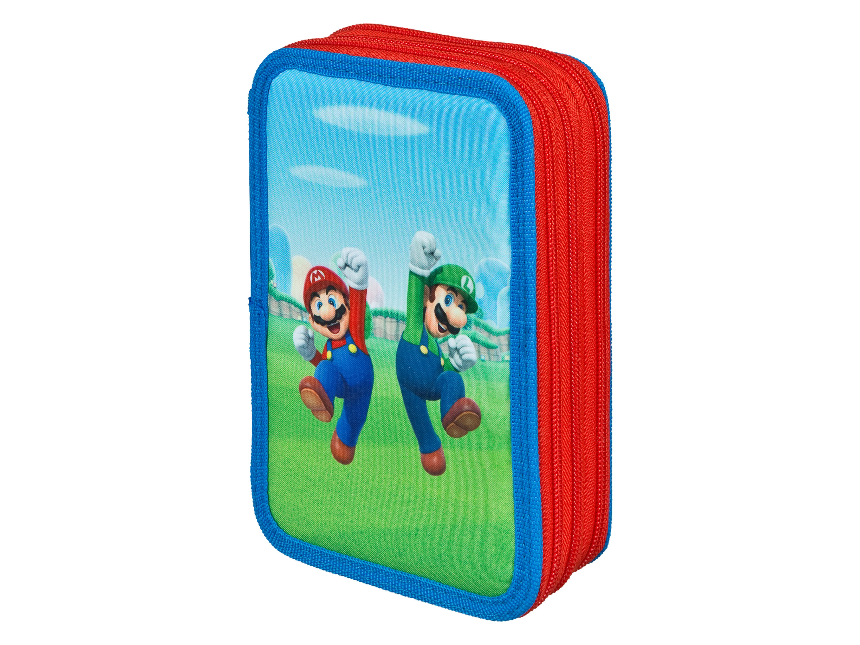 Třípatrový penál s příslušenstvím (Super Mario)