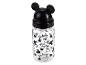 Průhledná láhev na vodu s potiskem Mickey Mouse.