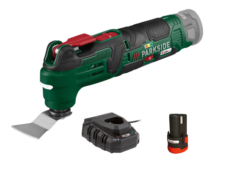  Zobrazit na celou obrazovku PARKSIDE® Aku multifunkční nářadí PAMFW 12 E4, 2,5 Ah - Obrázek 1