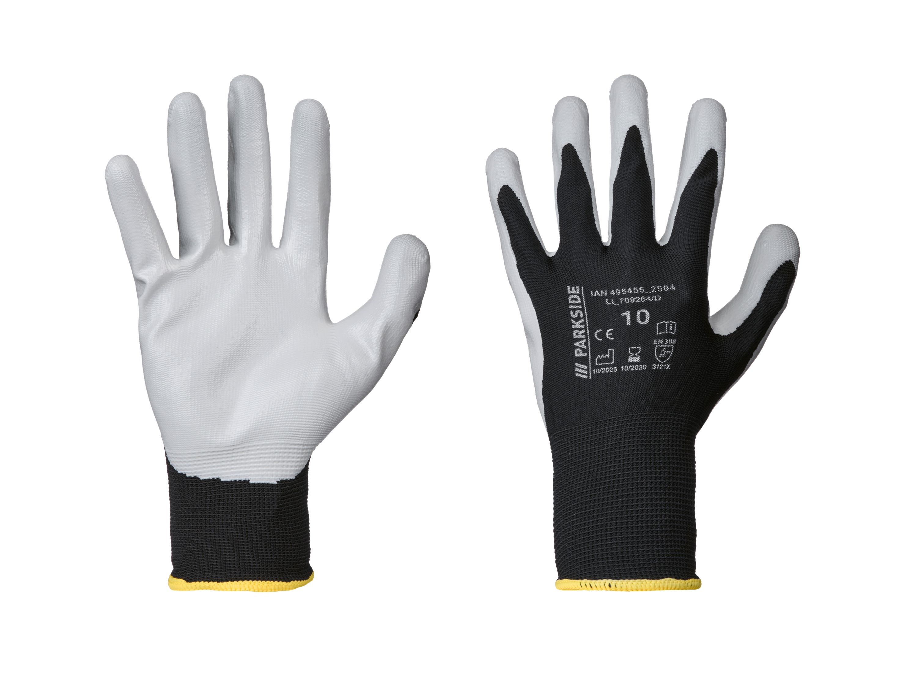 Parkside® Pracovní rukavice, 3 páry (Nano Flex, 10)